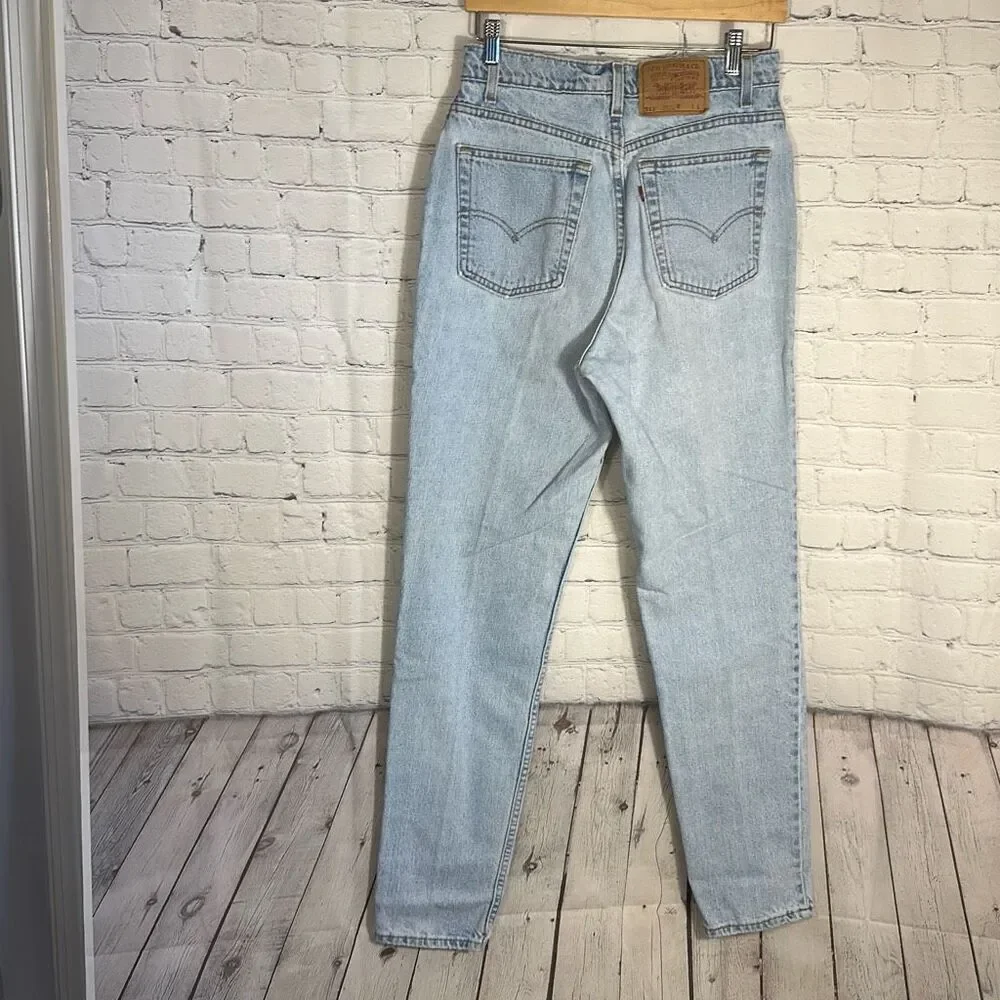 Vintage 90s Levis Jeans 512 Slim Fit Tapered‎ Leg  High Waist Mom Blue 13L Light